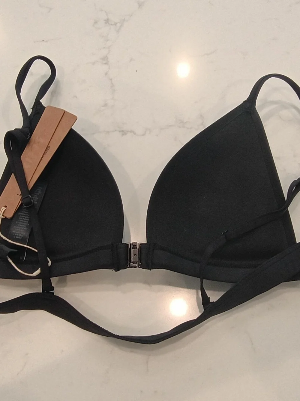 SKIMS 34 A Triangle Front Close Super Push-Up Bra Onyx NWT - Picture 6 of 7